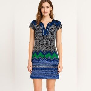 Laundry by Shelli Segal Geometric Print Shift Dress - Size M